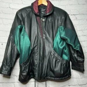 Vintage Pelle Men’s Leather & Nylon Jacket size Medium